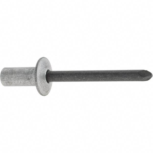 RivetKing - Size 84 Dome Head Aluminum Closed End Sealing Blind Rivet - Steel Mandrel, 1/8" to 1/4" Grip, 1/2" Head Diam, 0.257" to 0.261" Hole Diam, 0.57" Length Under Head, 1/4" Body Diam - Strong Tooling