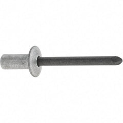 RivetKing - Size 84 Dome Head Aluminum Closed End Sealing Blind Rivet - Steel Mandrel, 1/8" to 1/4" Grip, 1/2" Head Diam, 0.257" to 0.261" Hole Diam, 0.57" Length Under Head, 1/4" Body Diam - Strong Tooling