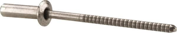 RivetKing - Size 44 Dome Head Stainless Steel Closed End Sealing Blind Rivet - Stainless Steel Mandrel, 0.188" to 1/4" Grip, 1/4" Head Diam, 0.129" to 0.133" Hole Diam, 0.485" Length Under Head, 1/8" Body Diam - Strong Tooling