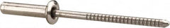 RivetKing - Size 46 Dome Head Stainless Steel Closed End Sealing Blind Rivet - Stainless Steel Mandrel, 0.313" to 3/8" Grip, 1/4" Head Diam, 0.129" to 0.133" Hole Diam, 0.61" Length Under Head, 1/8" Body Diam - Strong Tooling