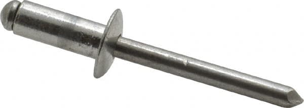 RivetKing - Size 86 Dome Head Aluminum Open End Blind Rivet - Aluminum Mandrel, 0.251" to 3/8" Grip, 1/2" Head Diam, 0.257" to 0.261" Hole Diam, 5/8" Length Under Head, 1/4" Body Diam - Strong Tooling