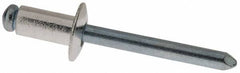 RivetKing - Size 84 Dome Head Aluminum Open End Blind Rivet - Steel Mandrel, 0.02" to 1/4" Grip, 1/2" Head Diam, 0.257" to 0.261" Hole Diam, 1/2" Length Under Head, 1/4" Body Diam - Strong Tooling