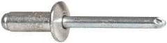 RivetKing - Size 86 Dome Head Aluminum Open End Blind Rivet - Steel Mandrel, 0.251" to 3/8" Grip, 1/2" Head Diam, 0.257" to 0.261" Hole Diam, 5/8" Length Under Head, 1/4" Body Diam - Strong Tooling