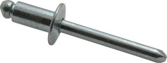 RivetKing - Size 84 Dome Head Steel Open End Blind Rivet - Steel Mandrel, 0.02" to 1/4" Grip, 1/2" Head Diam, 0.257" to 0.261" Hole Diam, 1/2" Length Under Head, 1/4" Body Diam - Strong Tooling