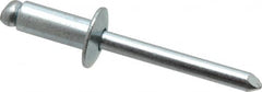 RivetKing - Size 86 Dome Head Steel Open End Blind Rivet - Steel Mandrel, 0.251" to 3/8" Grip, 1/2" Head Diam, 0.257" to 0.261" Hole Diam, 5/8" Length Under Head, 1/4" Body Diam - Strong Tooling