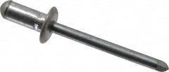 RivetKing - Size 82-84 Dome Head Aluminum Multi Grip Blind Rivet - Steel Mandrel, 0.062" to 1/4" Grip, 0.511" Head Diam, 0.257" to 0.261" Hole Diam, 0.472" Length Under Head, 1/4" Body Diam - Strong Tooling