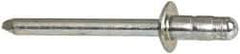 RivetKing - Size 63-64 Dome Head Steel Multi Grip Blind Rivet - Steel Mandrel, 0.156" to 1/4" Grip, 3/8" Head Diam, 0.192" to 0.196" Hole Diam, 0.512" Length Under Head, 3/16" Body Diam - Strong Tooling