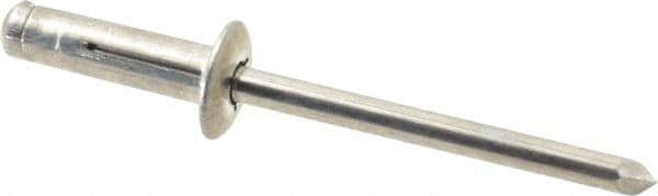 RivetKing - Size 0619 Dome Head Aluminum Tri Folding Blind Rivet - Aluminum Mandrel, 0.04" to 0.157" Grip, 0.386" Head Diam, 0.196" to 0.209" Hole Diam, 0.684" Length Under Head, 3/16" Body Diam - Strong Tooling