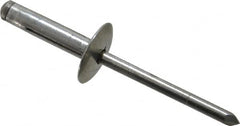 RivetKing - Size 0625 Large Flange Head Aluminum Tri Folding Blind Rivet - Aluminum Mandrel, 0.04" to 0.354" Grip, 0.55" Head Diam, 0.196" to 0.209" Hole Diam, 0.92" Length Under Head, 3/16" Body Diam - Strong Tooling