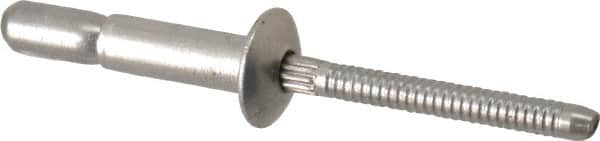 RivetKing - Size 67 Dome Head Stainless Steel Structural with Locking Stem Blind Rivet - Stainless Steel Mandrel, 0.214" to 0.437" Grip, 0.385" Head Diam, 0.194" to 0.204" Hole Diam, 0.572" Length Under Head, 3/16" Body Diam - Strong Tooling