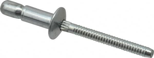 RivetKing - Size 64 Dome Head Steel Structural with Locking Stem Blind Rivet - Steel Mandrel, 0.062" to 0.27" Grip, 0.385" Head Diam, 0.194" to 0.204" Hole Diam, 0.415" Length Under Head, 3/16" Body Diam - Strong Tooling