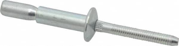 RivetKing - Size 810 Dome Head Steel Structural with Locking Stem Blind Rivet - Steel Mandrel, 0.35" to 5/8" Grip, 0.525" Head Diam, 0.261" to 0.276" Hole Diam, 0.81" Length Under Head, 1/4" Body Diam - Strong Tooling