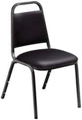 NPS - Vinyl Black Stacking Chair - Black Frame, 17-1/4 Inch Wide x 20 Inch Deep x 33 Inch High - Strong Tooling