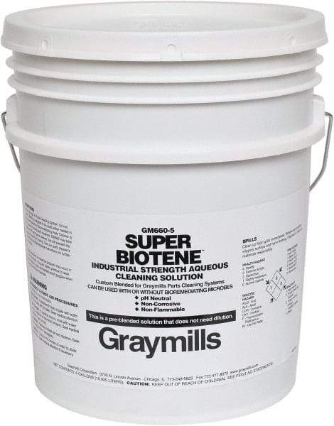 Graymills - 5 Gal Pail Parts Washer Fluid - Water-Based - Strong Tooling