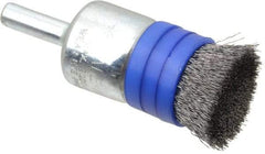 Anderson - 3/4" Brush Diam, Crimped, Flared End Brush - 1/4" Diam Shank, 20,000 Max RPM - Strong Tooling