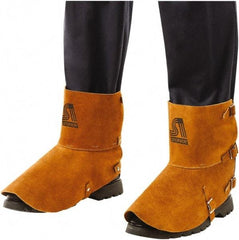 Steiner - Men's 7 General Purpose Spats - 5" High, Plain Toe, Leather Upper, Brown, Adjustable Leather Strap - Strong Tooling