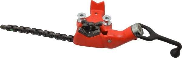 Ridgid - 1/8 to 2-1/2" Pipe Capacity, Manual Chain Vise - Bolt Down, Cast Iron, Model Number BC210 - Strong Tooling