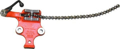 Ridgid - 1/8 to 5" Pipe Capacity, Manual Chain Vise - Bolt Down, Cast Iron, Model Number BC510 - Strong Tooling