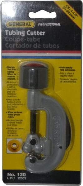 General - 1/8" to 1-1/8" Pipe Capacity, Tube Cutter - Cuts Copper - Strong Tooling