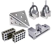 Value Collection - Layout & Setup Kits Type: V Block & 1-2-3 Block Kit Contents: Precision Screwless Vise; Set of 1-2-3 Blocks & Angle Plates; V-Block & Clamps Set - Strong Tooling