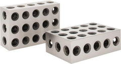 Value Collection - 0.0003 Squareness Per Inch, Hardened Steel, 2-4-6 Block with 23 Hole Setup Block - 0.0001 to 0.0007 Inch Overall Tolerance, 5/8-11 Inch Tapped Hole Size, 56-60 HRC Hardness, Sold As Matched Pair - Strong Tooling