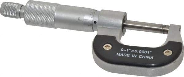 Value Collection - 0 to 1" Range, 0.0001" Graduation, Mechanical Outside Micrometer - Ratchet Stop Thimble - Strong Tooling