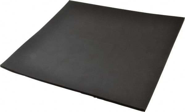 Made in USA - 12" Long, 12" Wide, 1/4" Thick, Neoprene Rubber Foam Sheet - 50 to 60 Durometer, Black, -20 to 220°F, 900 psi Tensile Strength, Stock Length - Strong Tooling