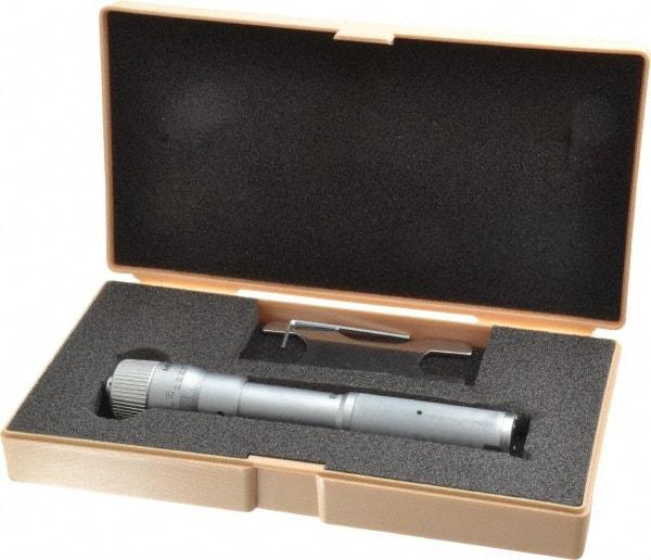 Mitutoyo - 0.8 to 1", Mechanical Inside Hole Micrometer - 0.0002" Graduation, 0.00015" Accuracy, Ratchet Stop Thimble - Strong Tooling