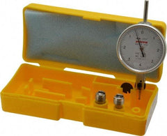 Peacock - 0.008 Inch Range, 0.0001 Inch Dial Graduation, Horizontal Dial Test Indicator - 1-53/64 Inch White Dial, 0-4-0 Dial Reading, Accurate to 0.0003 Inch - Strong Tooling