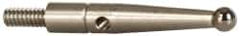 Compac - 2mm Ball Diam, Carbide, Ball Test Indicator Contact Point - 0.72" Contact Point Length, Use with Brown & Sharpe Dial Test Indicators - Strong Tooling