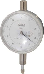 Teclock - 0.05" Range, 0-10 Dial Reading, 0.0001" Graduation Dial Drop Indicator - 2-13/64" Dial, 0.01" Range per Revolution, 0.0002" Accuracy, Revolution Counter - Strong Tooling