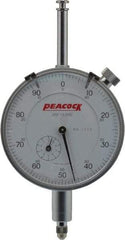 Peacock - 1" Range, 0-100 Dial Reading, 0.001" Graduation Dial Drop Indicator - 2-3/64" Dial, 0.002" Accuracy, Revolution Counter - Strong Tooling