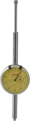 Peacock - 50mm Range, 0-100 Dial Reading, 0.01mm Graduation Dial Drop Indicator - 2-3/64" Dial, Revolution Counter - Strong Tooling