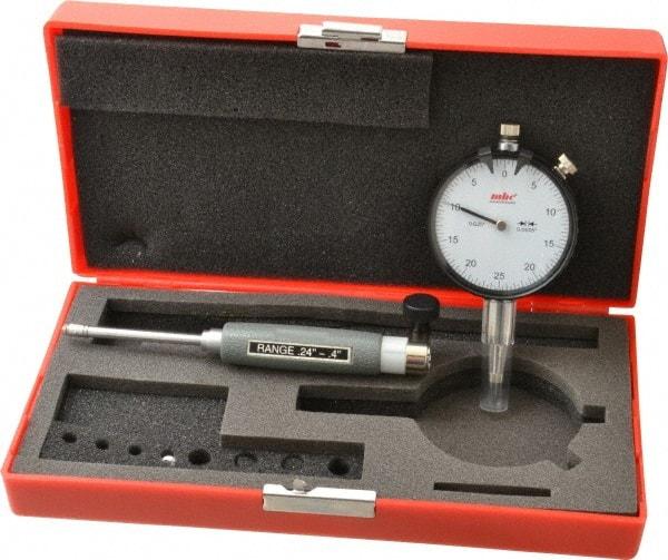 Value Collection - 9 Anvil, 0.24 to 0.4" Dial Bore Gage - 0.0005" Graduation, 1.57" Gage Depth - Strong Tooling