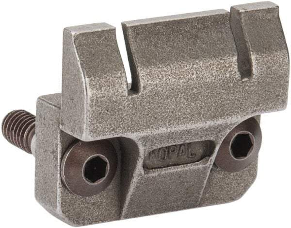 Mitee-Bite - 7-1/2mm Clamping Height, 880 Lb Clamping Pressure, Raised Height Double Stop Positioning Stop - 7-1/2mm Jaw Height, Spring Steel, Series Mitee-Bite Kopal Mini Clamps - Strong Tooling