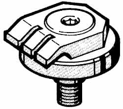 Mitee-Bite - 7-1/2mm Clamping Height, 880 Lb Clamping Pressure, Raised Height Swivel Stop Positioning Stop - 7-1/2mm Jaw Height, Spring Steel, Series Mitee-Bite Kopal Mini Clamps - Strong Tooling