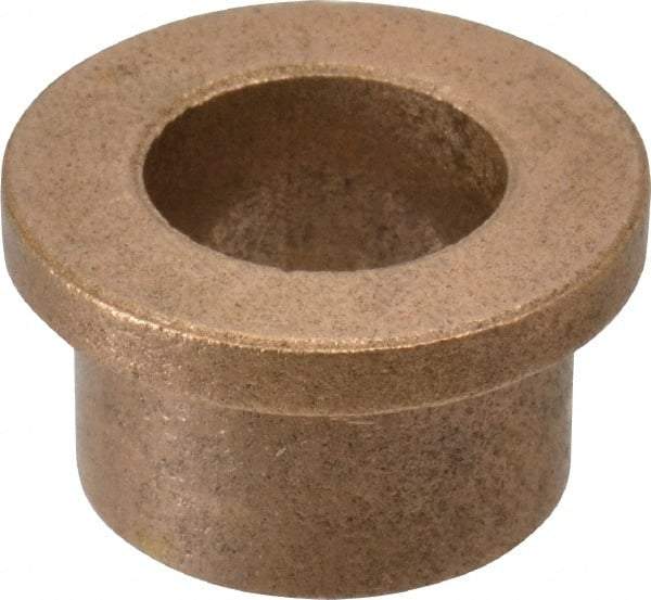 Boston Gear - 5/8" Inside x 7/8" Outside Diam, Oil Impregnated Bronze Sleeve Bearing - 1-1/8" Flange Outside Diam, 5/32" Flange Thickness, 5/8" OAL - Strong Tooling