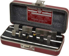 Starrett - 9 Piece, 1/16 to 2", Grade 0, Steel Gage Block Set - Rectangular - Strong Tooling