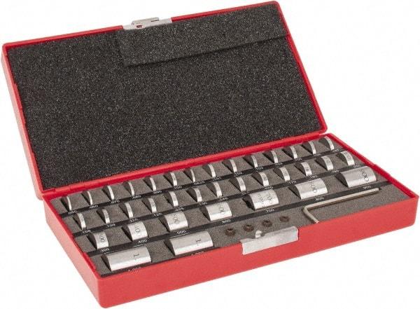 Value Collection - 36 Piece, 0.05 to 1", Spacer Block Set - Round, 0.0001" Tolerance - Strong Tooling