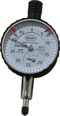 Mahr - 3mm Range, 0-45 Dial Reading, 0.01mm Graduation Dial Drop Indicator - 34mm Dial, 0.01mm Range per Revolution - Strong Tooling