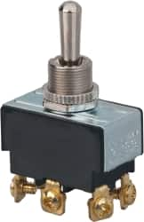 GC/Waldom - DPDT Heavy Duty On-Off-On Toggle Switch - Screw Terminal, Bat Handle Actuator, 1-1/2 hp at 125/250 VAC hp, 125/150 VAC - Strong Tooling