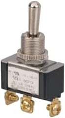 GC/Waldom - SPDT Heavy Duty On-Off-On Toggle Switch - Screw Terminal, Bat Handle Actuator, 3/4 hp at 125/250 VAC hp, 277 VAC - Strong Tooling