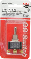 GC/Waldom - SPDT Heavy Duty On-Off-On Toggle Switch - Screw Terminal, Bat Handle Actuator, 3/4 hp at 125/250 VAC hp, 277 VAC - Strong Tooling