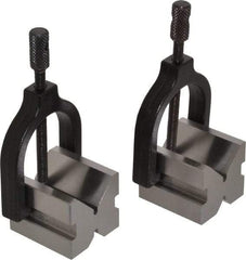 Value Collection - 14.29 to 1" Capacity, 90° Angle, Tool Steel V-Block - 1-3/4" Long x 1-19/32" Wide x 1-7/16" High, Sold as 2 Block Set - Strong Tooling