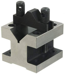 Value Collection - 2-9/16" Max Capacity, 90° Angle, Hardened Steel V-Block - 4-1/8" Long x 4-1/8" Wide x 3-1/16" High, Sold as Individual - Strong Tooling