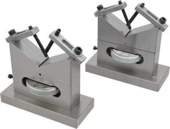 SPI - 3/16 to 5" Capacity, 120° Angle, Steel V-Block - 4" Long x 1-3/4" Wide x 3-9/16" High, Sold as 2 Block Set - Strong Tooling