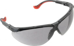 Uvex - Gray Lenses, Framed Safety Glasses - Scratch Resistant, Black Polycarbonate Frame, Adjustable Temples, Size Universal, Wrap Around - Strong Tooling