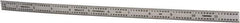 PEC Tools - 12" Long, 1/100, 1/64, 1/50, 1/32" Graduation, Flexible Steel Rule - 16R Graduation Style, 1/2" Wide, Silver, Satin Chrome Finish - Strong Tooling