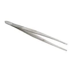 Value Collection - 7" OAL Stainless Steel Assembly Tweezers - Blunt, Serrated Points - Strong Tooling