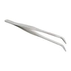 Value Collection - 6-1/2" OAL Stainless Steel Assembly Tweezers - Extra Long, Curved Smooth Points - Strong Tooling